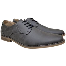 Deer Stags Men Matthew Derby Dress Oxfords Size US 11.5M Grey Faux Leather