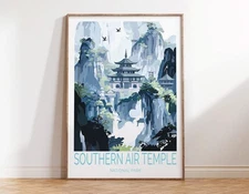 Southern Air Temple Poster, The Last Airbender Travel Wall Art