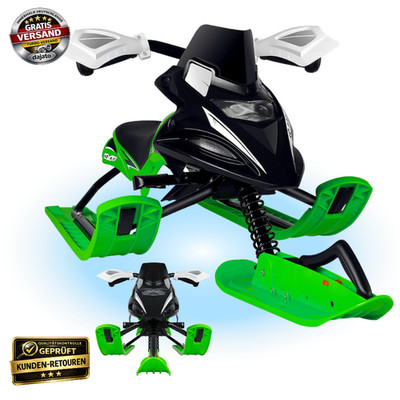 Lenkschlitten Schlitten Bob Rodel Kinderschlitten Skibob Metall Bremse Federung