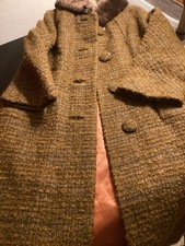 Vintage Wool Coat fur collar Miss Topper made in USA