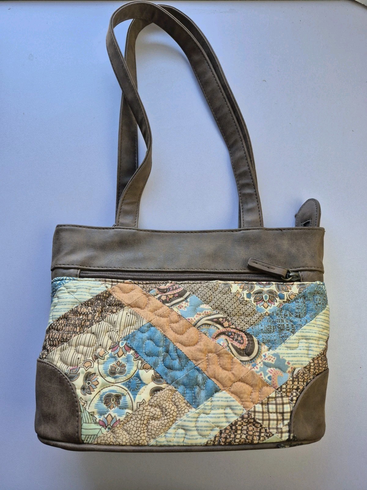 Donna Sharp Quilted Patchwork Handbag Totebag Ken… - image 2