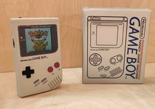 NEW IPS SCREEN Original 1980s Nintendo Gameboy DMG-01 Gray with Reproduction Box