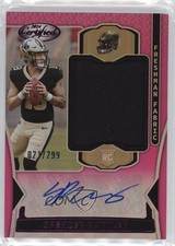 2024 Certified Freshman Fabric Mirror Signatures Pink Spencer Rattler Auto yl0