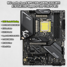 MSI motherboard MPG Z490 GAMING EDGE WIFI ATX LGA1200 Supports 10th 11thCPU M.2
