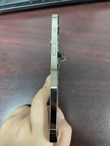iPhone 14 Pro Max Back Housing Replacement w Small Parts OEM - Gold - A - Zdjęcie 4 z 6