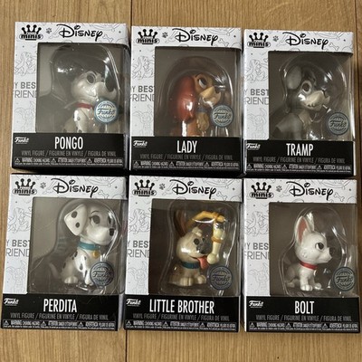 Funko Minis Disney Lady & The Tramp Bolt Perdita Pongo Little Brother Hund Set
