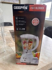 Geepas 2-in-1 Blender & Grinder 1.5L 550W Smoothie Maker with 4 Speeds