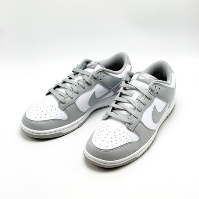 NEW* MEN NIKE DUNK LOW RETRO WHITE/LIGHT SMOKE (HF5441 105), SZ