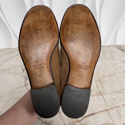 GUCCI 1955 Horsebit Loafer Heels Penny Brown Suede 8,5 G or 9 US or 42,5 EU - Bild 12 von 13