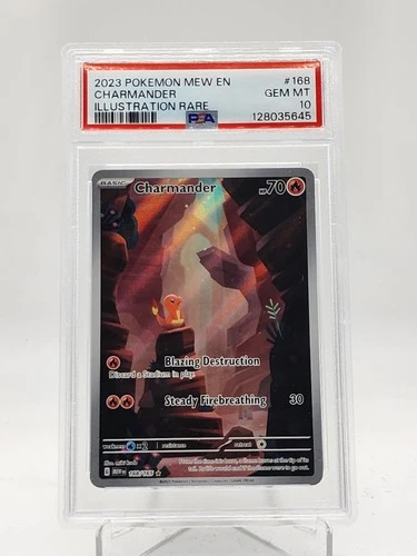 CHARMANDER 2023 POKEMON 151 ILLUSTRATION RARE #168/165 PSA 10 Q0895