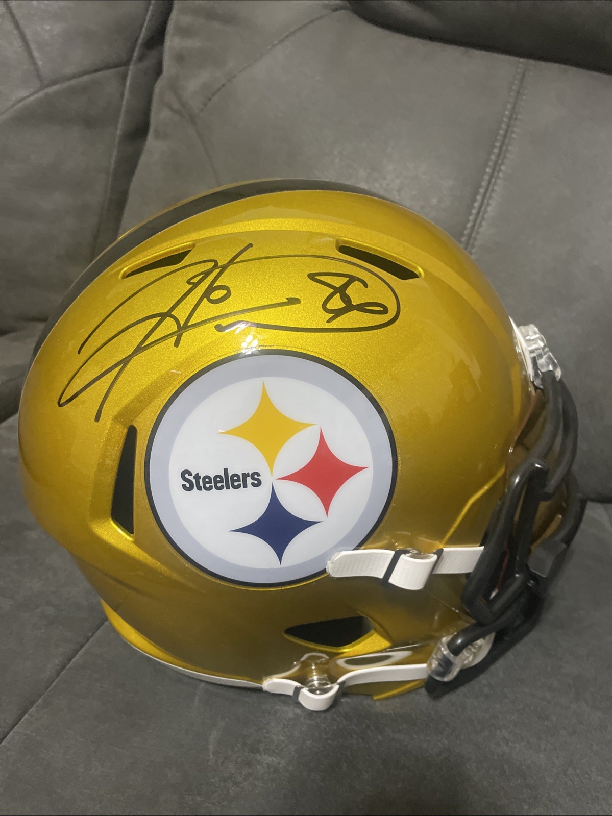 Hines Ward Autographed Signed Pittsburgh Steelers 86 Full Size Replica Helmet Beckett Auth 