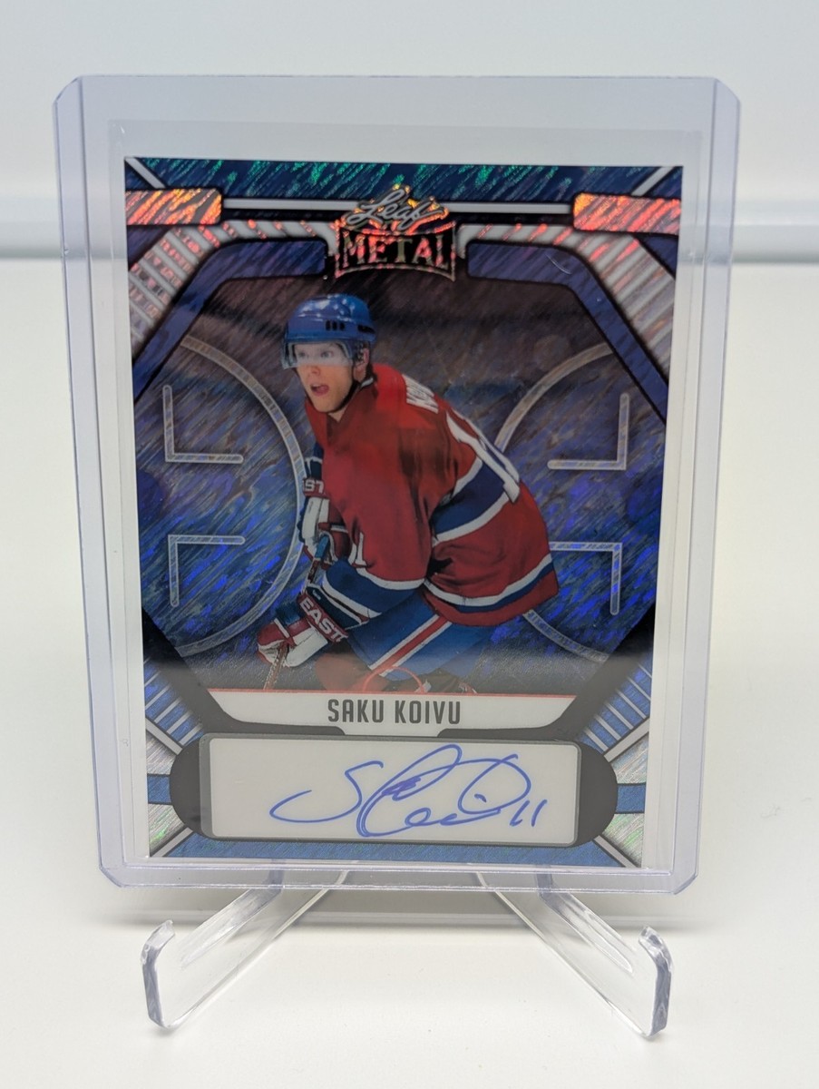 2025 Leaf Metal Hockey Legend Blue Shimmer Saku Koivu #'d 7/8 Auto