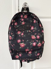 Vans Backpack Black Rose Floral Off The Wall Bookbag School