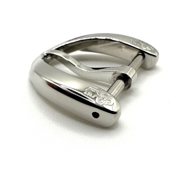 Cierre de hebilla Corum ovalado de 14 mm S/S Tang para correa de cuero genuino usado para damas Foto 4 de 4