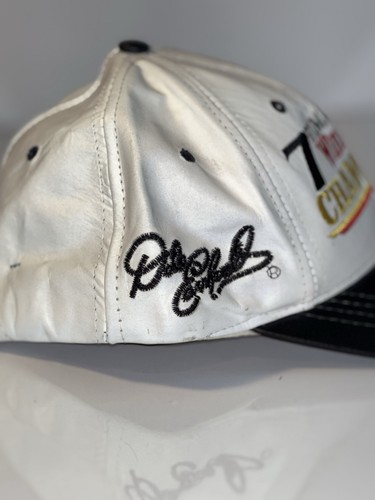 Vintage Dale Earnhardt #3 White Leather Hat 7 Time NASCAR Winston Cup Champion - Picture 2 of 5
