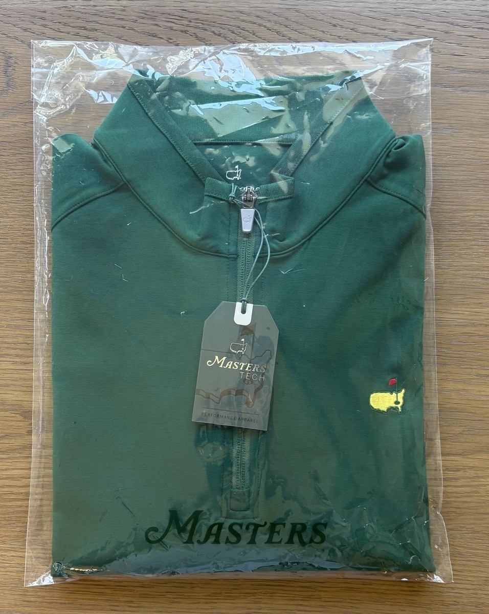 2026 Masters Tech XL Green Solid Quarter 1/4 Zip Golf Pullover