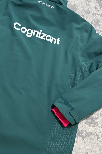 Aston Martin F1 Soft shell Cognizant Green Hooded Jacket Size XL - Picture 3 of 9