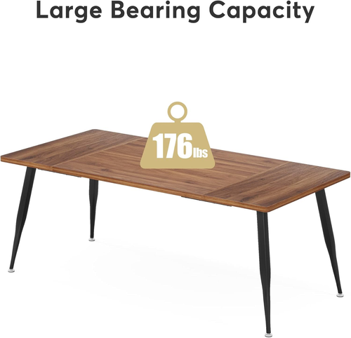 6FT Conference Table, Rectangular Meeting Room Tables, Modern Industrial Semi... - Picture 6 of 12