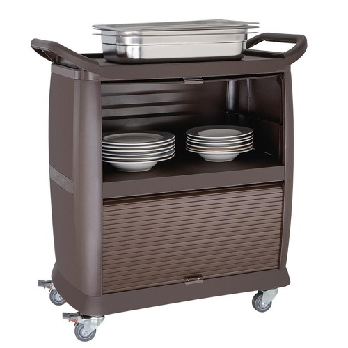 Vogue 3 Tier Trolley Polypropylene Brown - 1040x987x525mm - Picture 5 of 8