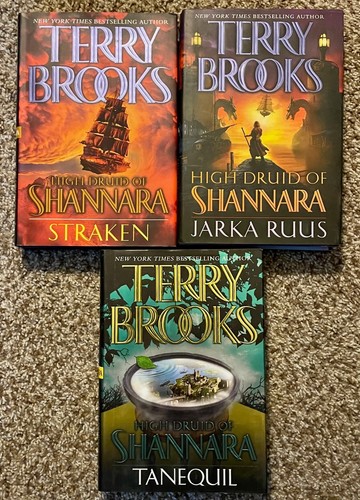 3 TERRY BROOKS High Druid of Shannara Trilogy Hardcover Book Set Lot 1st Edition