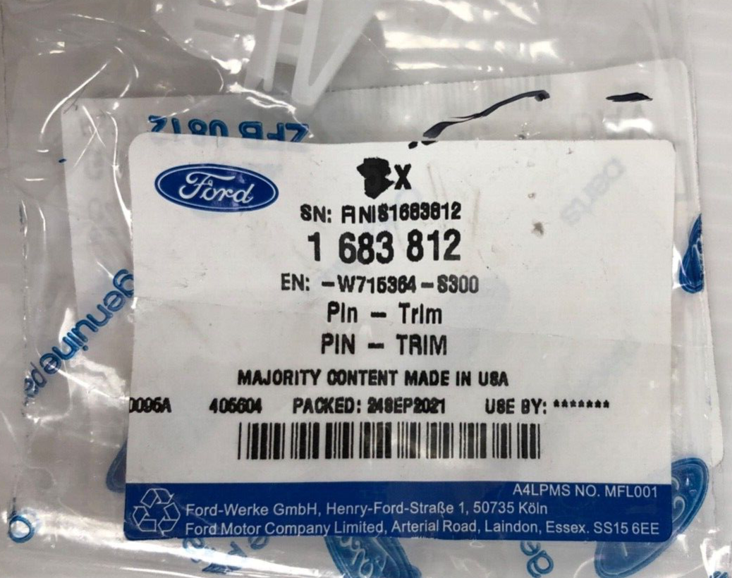 Genuine Ford B-Max/C-Max/Focus/S-Max Retainer 9mm Trim Pin 1683812 