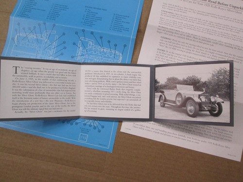 Franklin Mint Paperwork 1925 Rolls Royce Silver Ghost - Picture 3 of 4