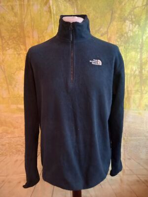 The North Face Polartec Half Zip Blue Fleece Sweatshirt. UK Herren Gr. Large