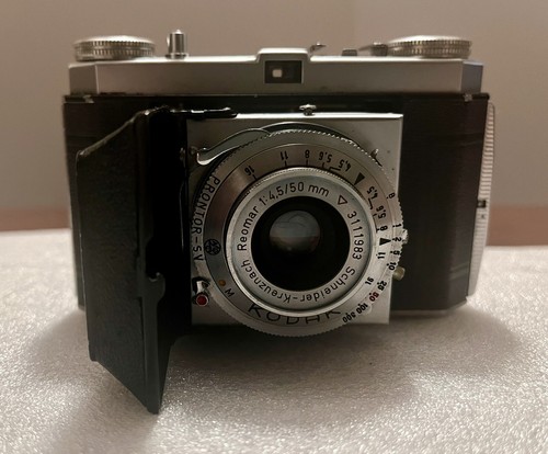 50er Jahre Kodak Retinette (Typ 017) Kleinbild Klappkamera mit Tasche - Bild 5 von 14