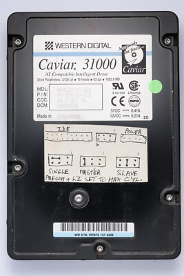 WD Caviar 1GB IDE Desktop Festplatte Modell WDAC31000-32H P/N 99-004143-003