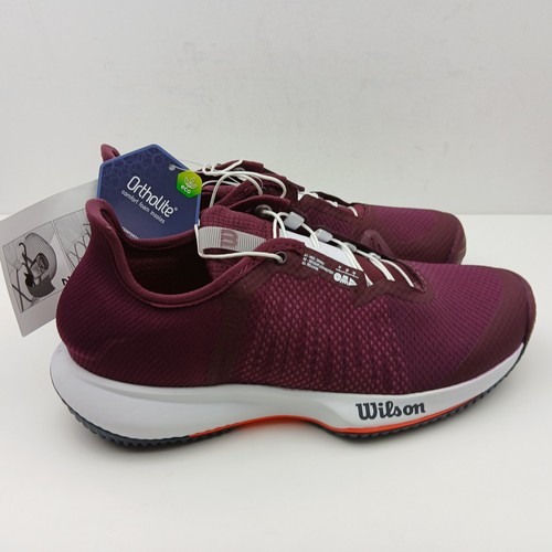 Wilson Kaos Rapide Women's Tennis Shoes Trainers Burgundy/White UK 5 - Picture 4 of 12