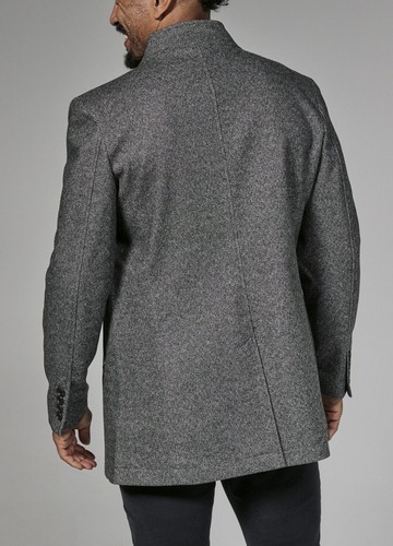 New 7 DIAMONDS Men’s Classic Overcoat Iron Grey JKT-8476 - Large - Picture 19 of 19