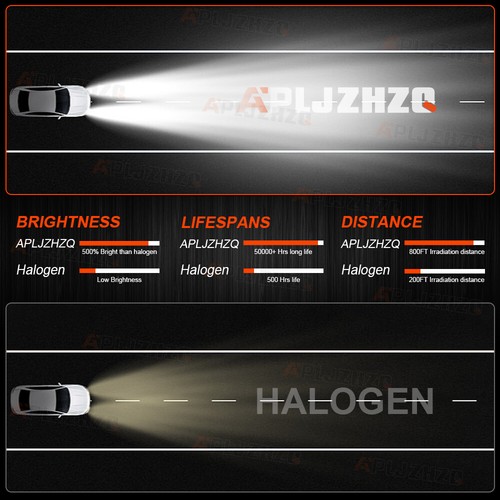 For Ford Mustang 2005-2012 LED Headlight High/Low Fog Bulbs Combo White Light 4x - Bild 13 von 24