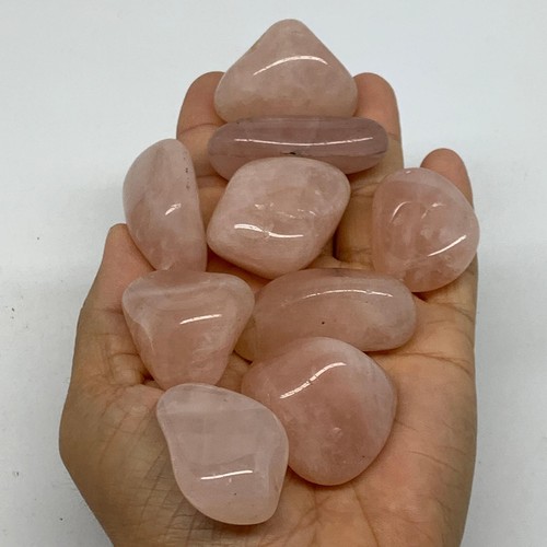 2.2 Lbs, 1.2"-2", 31pc, Rose Quartz Tumbled Polished Wholesale , B37087 - Picture 5 of 12