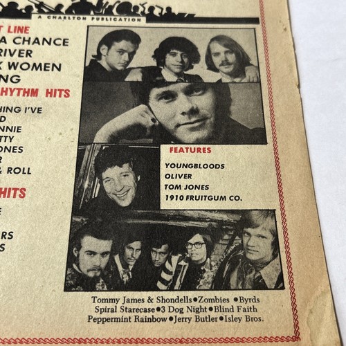 Best Songs Magazine Vintage 1969-Youngbloods-Oliver-Tom Jones-Zombies-Byrds-Isle - Picture 8 of 12