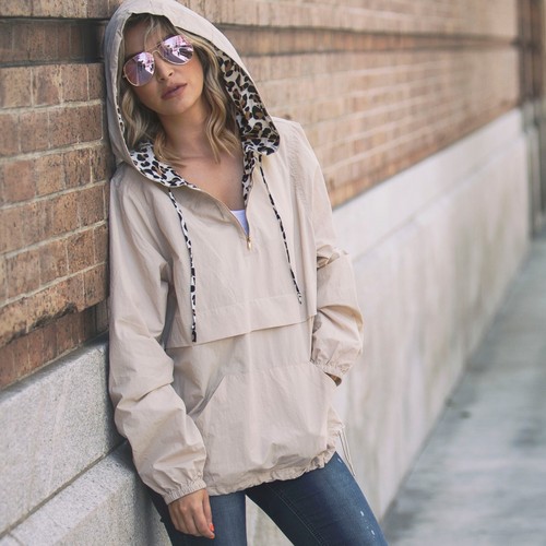 And The Why Womens Nylon Hoodie Zip Up 