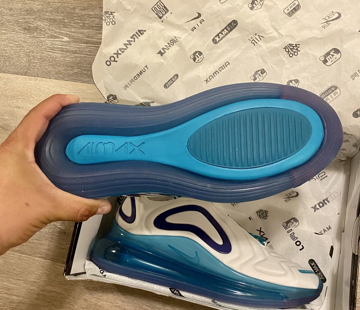 Nike Air Max 720 Triple White Mens Shoes AR9293-100 Size 13 Nike Air Max 720 Women main image 3