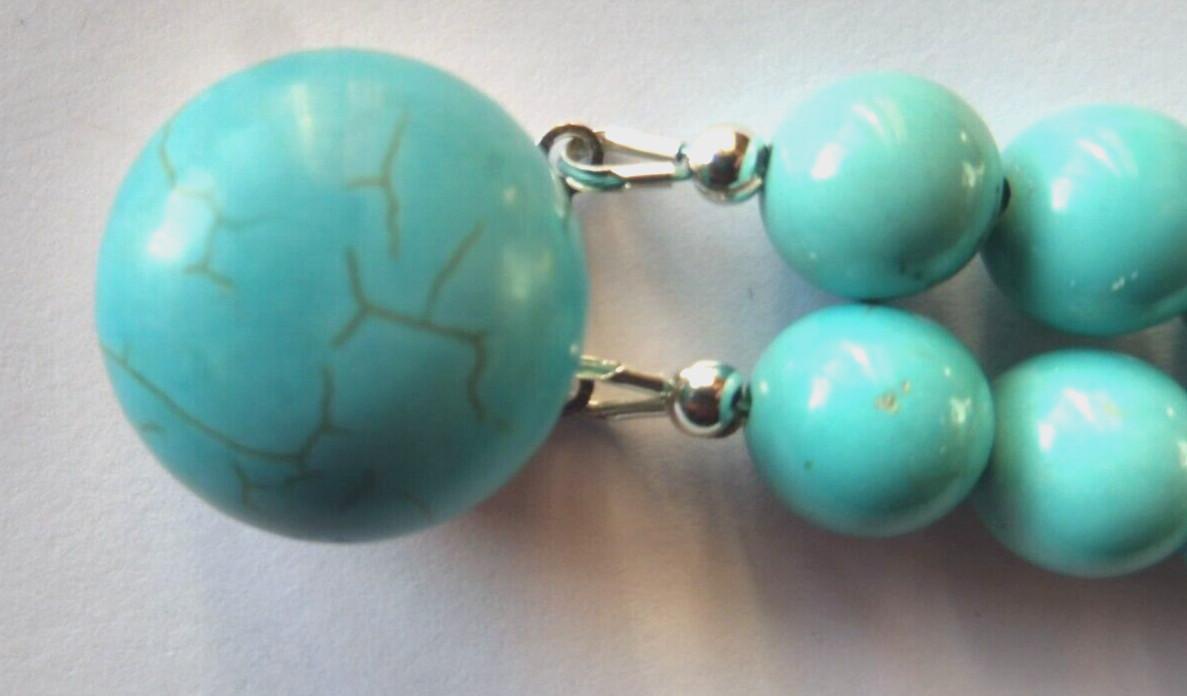 Collier turquoise d'Arizona double rangée idée cadeau d'exception - 2
