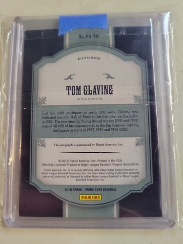 Tom Glavine PS-TG - 2016 Prime Cuts Prime Signatures #06/25 HOF Atlanta Braves - Bild 3 von 3