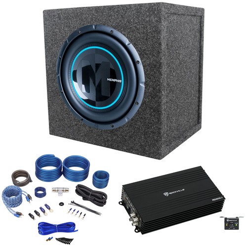 Memphis PRX10FT 10” 400w Car Subwoofer+Mono Amplifier+Sealed Sub Box Enclosure - Bild 1 von 12