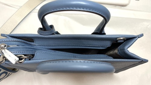 Michael Kors Mirella kleine blaue Denim-Leder-Shoppertasche TZ Umhängetasche - Bild 11 von 11