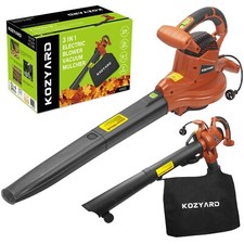 KOZYARD 3-in-1 3000W Electric Leaf Blower Vacuum Mulcher Hand-Held Leaf Vac