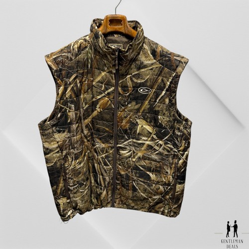 Drake Waterfowl Layering Vest Camo Mens XL Tree Jungle Puffer Vest 26.5x31 - Picture 10 of 10