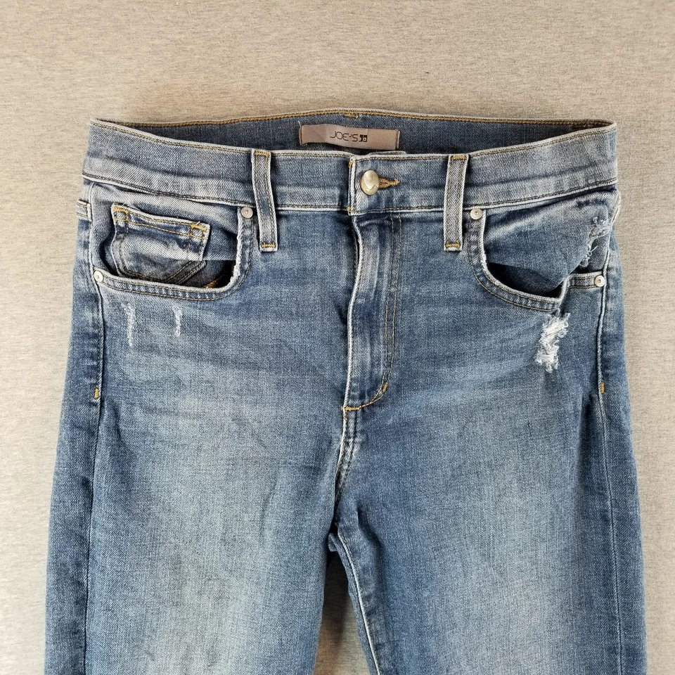 Jeans feminino Joes tamanho 29 cintura alta cropped lavagem média Normcore boa qualidade fofo - Imagem 2 de 4