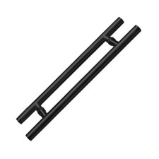 24" Ladder Style Pull Handles Black Matte Glass Door Handle 