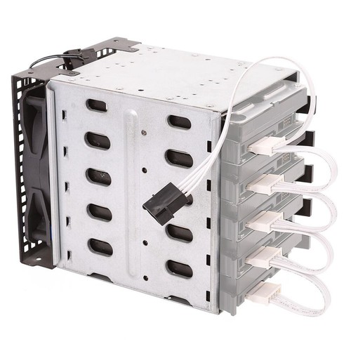 XT-XINTE 5x 3.5" HDD Hard Drive Cage Rack SAS SATA Hard Drive Disk Tray Caddy - 第 5/14 張圖片