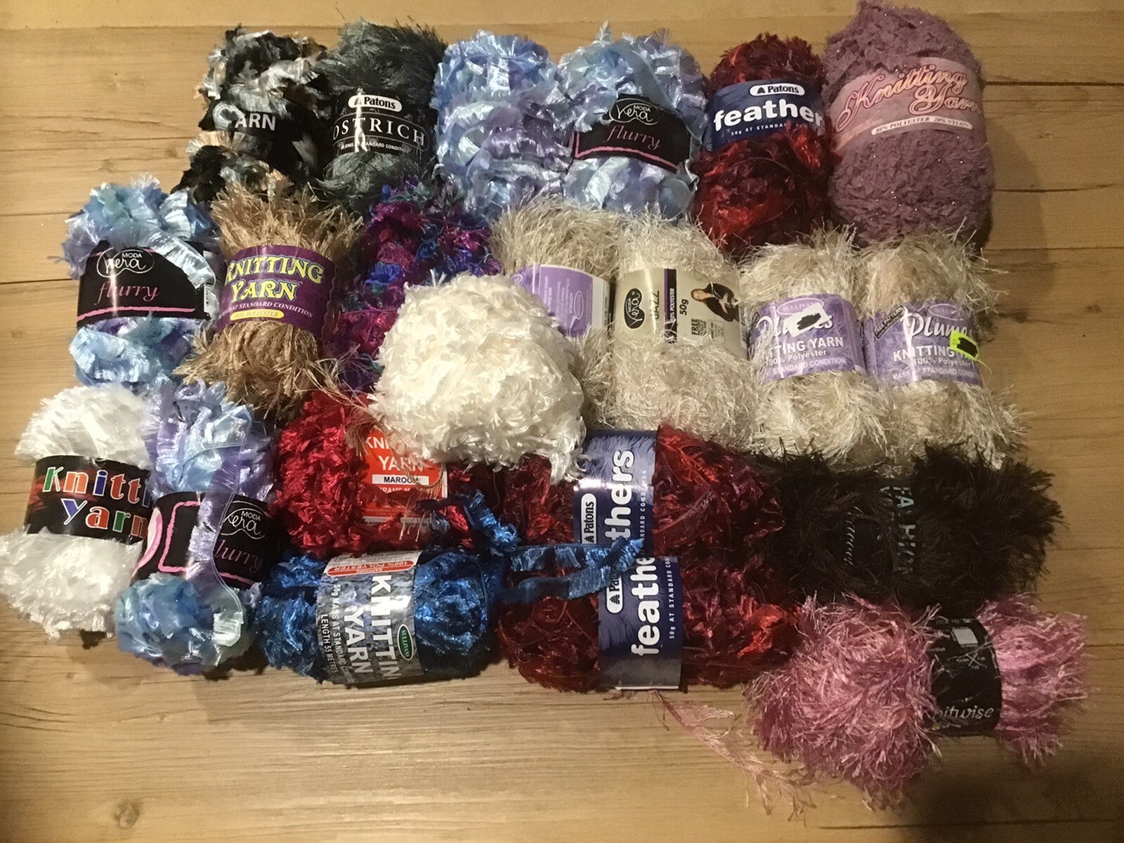 BULK LOT Eyelash + Feather Yarns NEW + USED *VGC ( 1151 gram) eBay