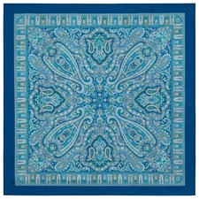 Pavlov Posad Scarf Folklore Tradition 89x89 Wool 1948-14 Chiming Brook       