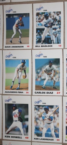 Juego completo de 30 cartas 1986 Los Angeles Dodgers LAPD - Valenzuela 34 Hershiser 55 - Imagen 4 de 9