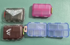 4 Pcs Daily Pill Organizer Case Small for Purse Medicine Carrying Box Travel NEW