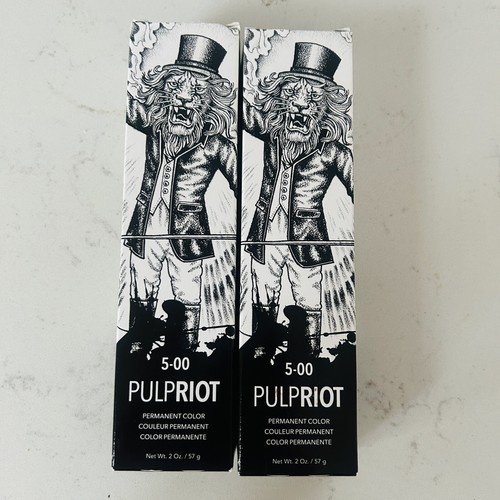LOT Pulp Riot Faction8 Permanent Hair Color 2 fl oz Shade 5-00 Natural Sealed